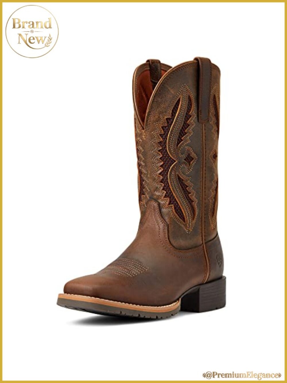 Western Boots Full-Grain Leather Square Toe VentTEK Work Cowgirl Boots